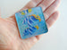 Art Work Magnet By Tessa of Blue & White Butterfly Fish with Yellow Tail