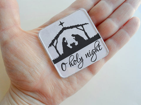 O Holy Night Nativity Magnet, Religious Christmas Christian Gift