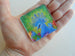 Art Work Magnet By Tessa of Victoria Crowned Pigeon with Green Background