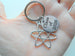 Atom Charm Keychain with Custom Engraved Disc, For Chemistry, Microbiologist, Physics, Science Teacher or Graduate