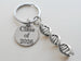 DNA Molecule Double Helix Keychain with Custom Engraved Disc, Science Keychain for Student or Teacher