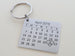 Personalized 8 Year Anniversary Gift - Bronze Calendar Keychain Engraved with Heart; Custom Engraved Backside Options by Jewelry Everyday