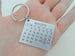 Personalized 8 Year Anniversary Gift - Bronze Calendar Keychain Engraved with Heart; Custom Engraved Backside Options by Jewelry Everyday