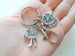Movie Charm Keychain with Camera, Film Reel & Clasp, Director, Videographer, or Actor Keychain