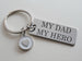 Custom Engraved Steel Tag Keychain with Heart Charm, For Couples Anniversary or Other Special Occasions by Jewelry Everyday