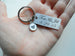 Custom Engraved Steel Tag Keychain with Heart Charm, For Couples Anniversary or Other Special Occasions