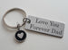 Custom Engraved Steel Tag Keychain with Heart Charm by Jewelry Everyday