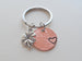 2022 US One Cent Penny Keychain with Heart Around Year & Clover Charm; Anniversary, Couples Keychain by Jewelry Everyday