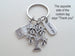 Money Tree Charm Keychain with Money Bill & Customized Thank You Tag, Accountant or Business Student or Teacher Appreciation Thank You Gift by JewelryEveryday