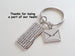 Secretary Gift Keychain, Office Staff Gift, Receptionist Gift, Work Team Thank you Gift, Computer Keyboard & Envelope Charm Keychain