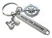 Binoculars and Compass Keychain with Enjoy the Journey Tag by JewelryEveryday