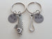 Toggle Fish and Hook Keychain Set Custom Engraved - A Great Catch, I'm Hooked on You; Couples Keychain Set by Jewelry Everyday