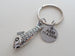 Toggle Fish and Hook Keychain Set Custom Engraved - A Great Catch, I'm Hooked on You; Couples Keychain Set by Jewelry Everyday
