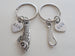 Toggle Fish and Hook Keychain Set - A Great Catch, I'm Hooked on You; Couples Keychain Set by Jewelry Everyday