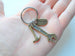 Bronze Wrench & Hammer Charm Keychain with Thank You Charm; Builders, Construction Employee Team, Plumber Keychain by JewelryEveryday