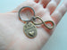 Bronze Infinity Charm Keychain With "Always" Tag & Custom Engraved Initials, Couples Anniversary by Jewelry Everyday