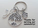 Veterinarian Appreciation Keychain, Veterinary Hospital Staff Gift, Pet & Animal Care Medical Professional; Tree, Paw Print & Stethoscope Charm Keychain by Jewelry Everyday