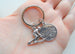 Skier & Mountain Charm Keychain, Skier's Keychain, Graduate Gift, Encouragement Gift Keychain by Jewelry Everyday