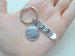 Snowboard & Mountain Charm Keychain, Snowboarder's Keychain, Graduate Gift, Encouragement Gift Keychain by Jewelry Everyday