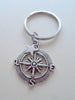 Star & Compass Keychain - Good Luck as You Reach for the Stars, Graduation Gift by Jewelry Everyday