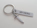 Sword Charm Keychain with Custom Engraved Steel Tag