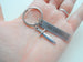 Sword Charm Keychain with Custom Engraved Steel Tag