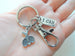 Tennis Racquets Charm Keychain with I Can Charm and Swivel Clasp, Tennis Player or Teacher Keychain by Jewelry Everyday