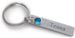 Custom Engraved Stainless Steel Tag Keychain with Birthstone Charm