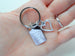 Teacher Appreciation Gift - "Teaching is a work of heart" Stainless Steel Tag & Heart Charm Keychain by Jewelry Everyday