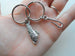Toggle Fish and Hook Keychain Set Custom Engraved - A Great Catch, I'm Hooked on You; Couples Keychain Set by Jewelry Everyday
