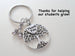 Teacher Appreciation Gift - "Thank You" Tag, Tree, & Seeds Keychain with "Thanks for helping our students grow!" Card by Jewelry Everyday