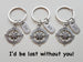 Triple BFF Open Metal Compass Keychains - I'd Be Lost Without You; Best Friends Keychain Gift by Jewelry Everyday