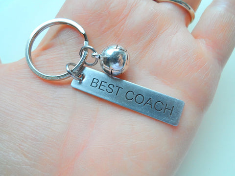 Volleyball Coach Appreciation or Student Gift - Custom Engraved Steel Tag Keychainwelry Everyday by Jewelry Everyday