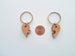 5 Year Anniversary Gift - Wood Heart Pieces Connecting Keychain Set - Not Whole Without You by Jewelry Everyday
