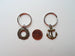 Bronze Anchor & Lifesaver Ring Keychain Set - You Be My Anchor And I'll Keep You Afloat; 8 Year Aniversary Gift, Couples Keychain Set by Jewelry Everyday