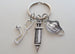 Small Stethoscope, Syringe, & Face Mask Charm Keychain, Medical Professional Charm Keychain, Nurse Appreciation Keychain by Jewelry Everyday