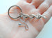 DNA Molecule Double Helix & Stethoscope Charm Keychain, Medical Geneticists Keychain, Science Keychain by Jewelry Everyday