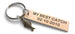 Personalized Bronze Tag Keychain with Fish Charm; Couples Anniversary Keychain Gift