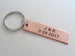 Personalized Copper Tag Custom Engraved Keychain, Couples Anniversary Gift Keychain