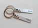 Custom Engraved Stainless Steel Tag Keychains with Infinity Charm Layered Over, For Friends or Couples