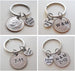 10 Year Anniversary Gift - Dime Keychain with I love You Charm, Custom Options by Jewelry Everyday