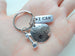 "I can" &"One Day At A Time" Fitness Encouragement Keychain with Weight Charm, Health Keychain by Jewelry Everyday