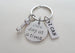 "I can" &"One Day At A Time" Fitness Encouragement Keychain with Weight Charm, Health Keychain by Jewelry Everyday