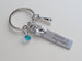 Baby Memorial Keychain - Engraved "Forever in my Heart" with Baby Feet Chartwelry Everyday by Jewelry Everyday