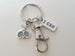 Tennis Racquets Charm Keychain with I Can Charm and Swivel Clasp, Tennis Player or Teacher Keychain by Jewelry Everyday
