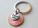 2009 Penny Keychain with "I Love You" Heart Charm by Jewelry Everyday