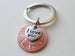 2015 Penny Keychain - 10 Year Anniversary Gift with "I Love You" Heart Charm from JE by Jewelry Everyday