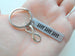 Small Stainless Steel Tag Keychain Engraved with 15 Tally Marks with Infinity Charm, Gift for Couples 15 Year Anniversary