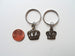 Bronze King and Queen Crown Keychain Set - King & Queen; Couples Keychain Set by Jewelry Everyday