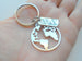 Cutout World Globe Charm Keychain with Find Joy in the Journey Charm & Option to Add Personalization, Initial & Birthstone by Jewelry Everyday